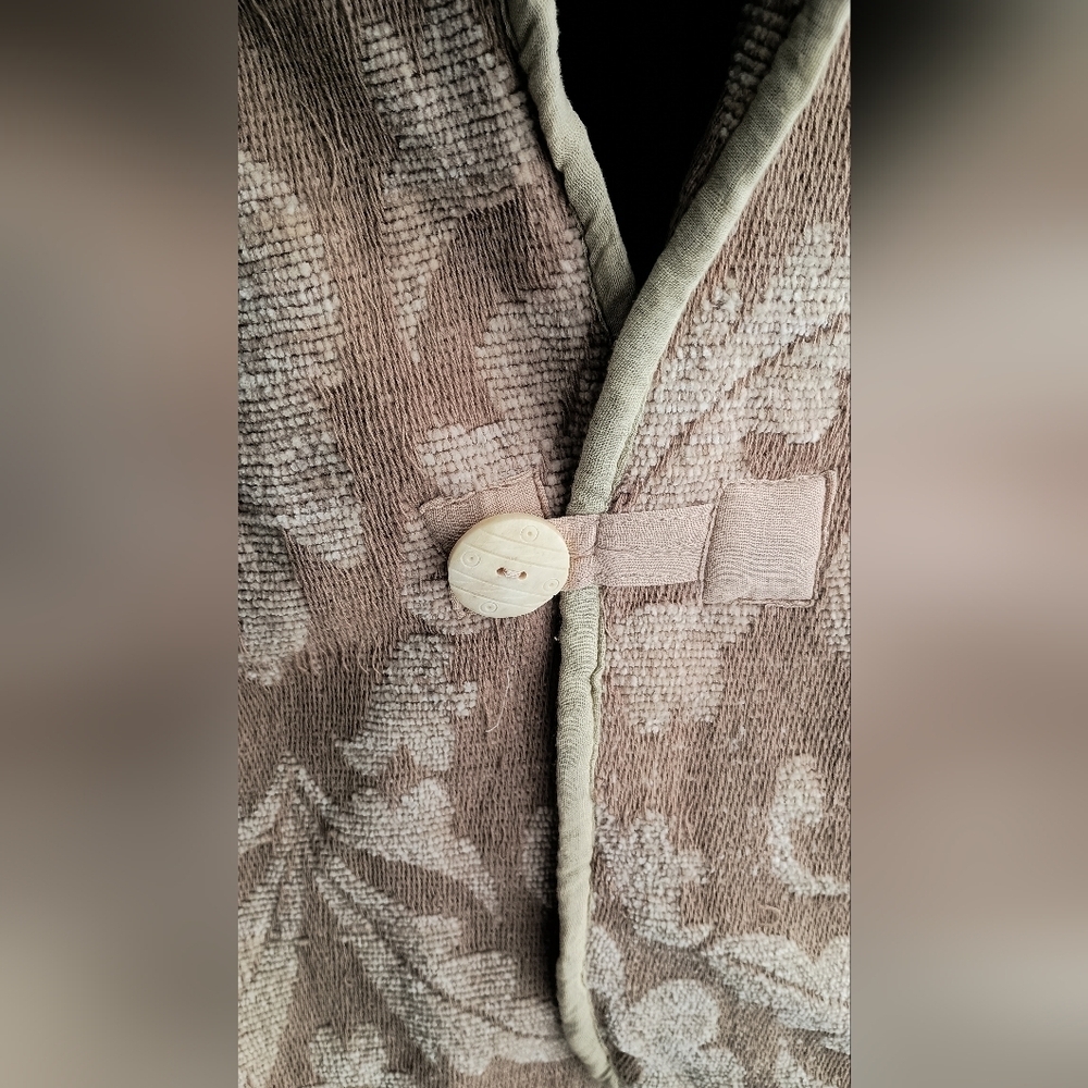 NWT Neo Nostalgia Floral Beige Women's Jacket 100% Cotton_large - Picture 2 of 6